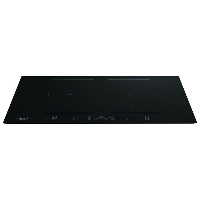 Hotpoint piano cottura a induzione HB 5177C NE, 77 cm, 4 zone, funzione bridge, touch, nero, da incasso