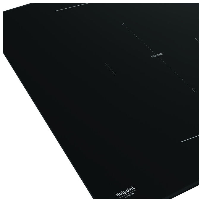 Hotpoint piano cottura a induzione HB 5177C NE, 77 cm, 4 zone, funzione bridge, touch, nero, da incasso