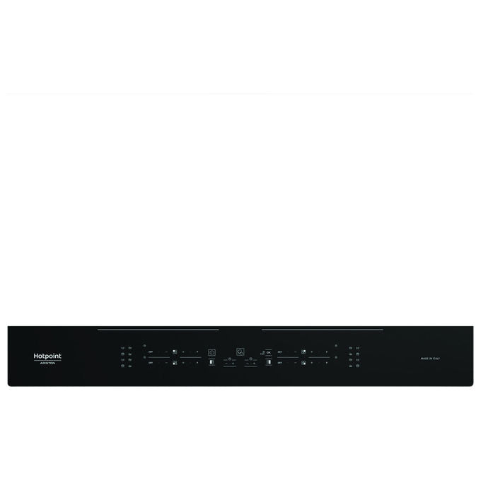Hotpoint piano cottura a induzione HB 5177C NE, 77 cm, 4 zone, funzione bridge, touch, nero, da incasso
