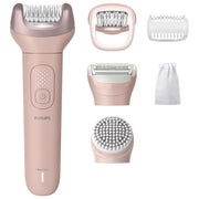 Philips BRE718-00 Series 9000 Epilatore Wet and Dry senza filo 32 pinzette ceramica 6 accessori autonomia 60 min colore Rosa