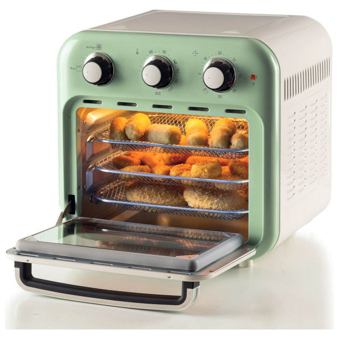 Ariete 4632 Vintage Friggitrice ad aria 2in1 16 L 1400 W Timer 60 min Temperatura 80-230°C colore Verde