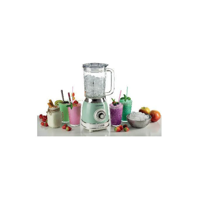 Ariete 583 Vintage Frullatore da tavolo 1,5 L 1000 W 4 Lame Acciaio Inox 4 Velocita' Pulse Tritaghiaccio colore Verde