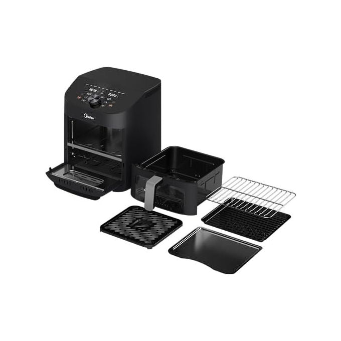 Midea friggitrice ad aria MAD1100DADK, 11 litri doppia zona, 1700w, tecnologia HeatXpress, 10 programmi, connessione IoT, nero