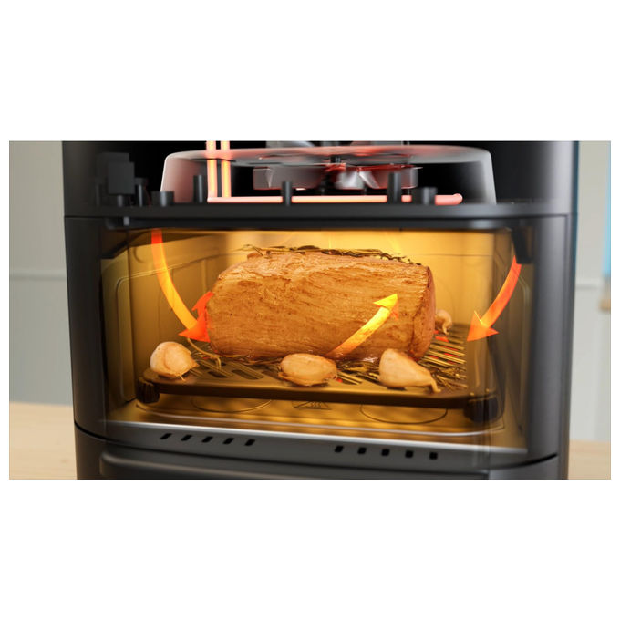 Midea friggitrice ad aria MAD1100DADK, 11 litri doppia zona, 1700w, tecnologia HeatXpress, 10 programmi, connessione IoT, nero