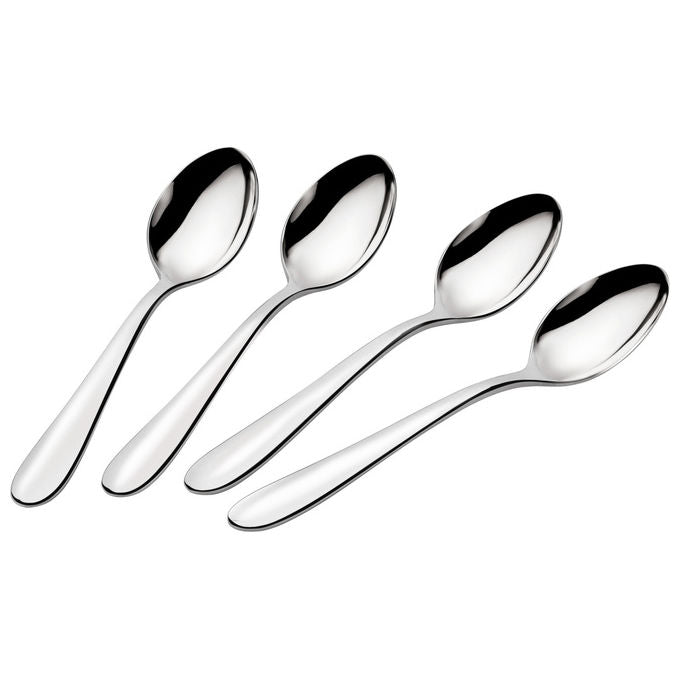 Lagostina Lavinia set 4 cucchiaini da caffe' espresso, acciaio inox 18-10, lavabile in lavastoviglie