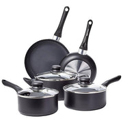Castey batteria da cucina 8 pezzi, acciaio inox 18-10, antiaderente senza PFOA, bianca, compatibile induzione, BAT-C8WH