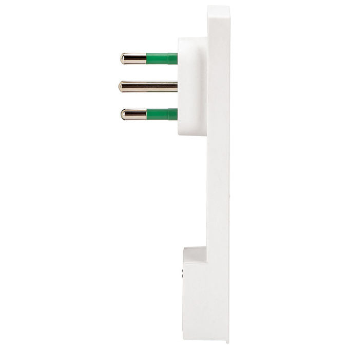 Fanton 80080 Clock Spina Elettrica Italiana Angolata Ultrapiatta 2P+T 10A 250V IP20 Salvaspazio colore Bianco