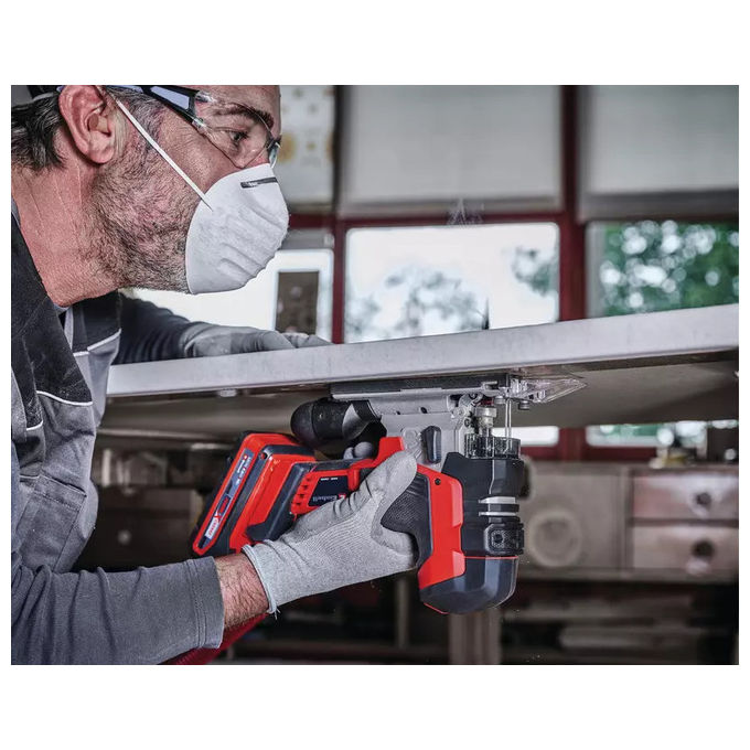 Einhell seghetto alternativo a batteria TP-JST 18-135 Li BL Solo, motore brushless, 18V, 3500 spm, taglio legno 135mm, senza batteria