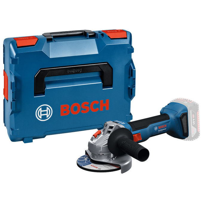 Bosch smerigliatrice angolare a batteria GWS 18V-8 Professional, brushless, 125 mm, 18V, 800W equivalenti, valigetta L-BOXX