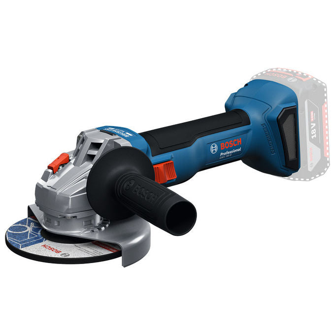 Bosch smerigliatrice angolare a batteria GWS 18V-8 Professional, brushless, 125 mm, 18V, 800W equivalenti, valigetta L-BOXX