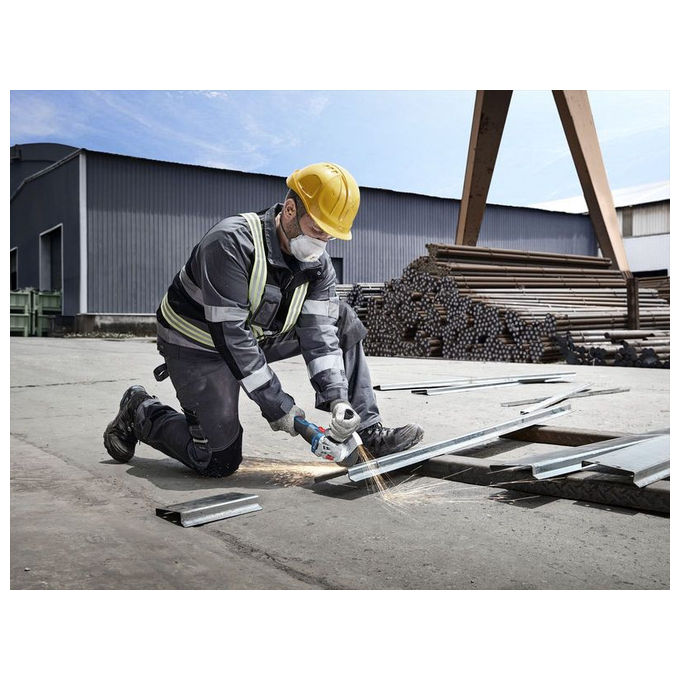 Bosch smerigliatrice angolare a batteria GWS 18V-8 Professional, brushless, 125 mm, 18V, 800W equivalenti, valigetta L-BOXX