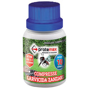 Protemax compresse larvicide antizanzare, Pyriproxyfen 0,500%, azione 2-3 settimane, tombini e pozzetti, 10 compresse