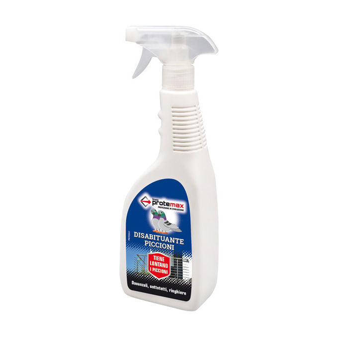 Protemax disabituante piccioni spray, repellente volatili colombi, no gas, pronto all'uso, per esterno, 750 ml