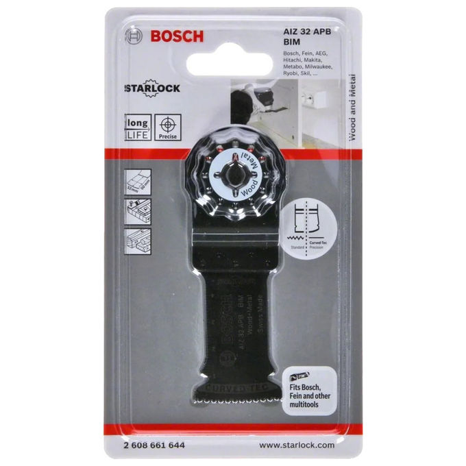 Bosch lama per taglio dal pieno PRO AIZ 32 APIB, bimetallo, attacco Starlock, 32x50 mm, utensili multifunzione