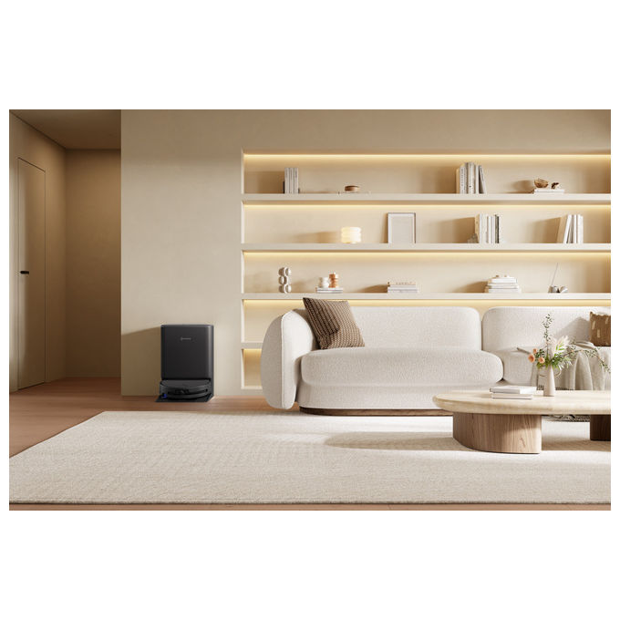 Ecovacs DEEBOT T90 Pro Omni robot aspirapolvere lavapavimenti, 30000 Pa, stazione omni, svuotamento automatico, nero