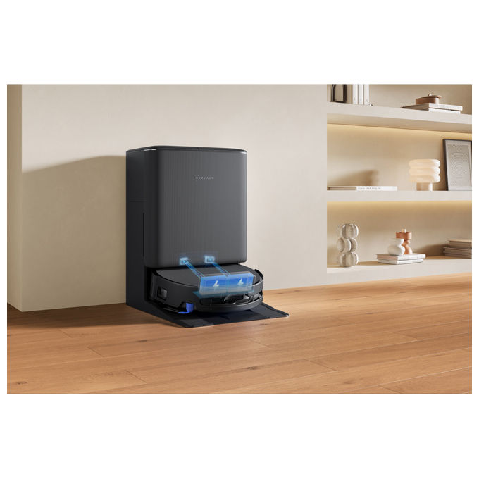 Ecovacs DEEBOT T90 Pro Omni robot aspirapolvere lavapavimenti, 30000 Pa, stazione omni, svuotamento automatico, nero