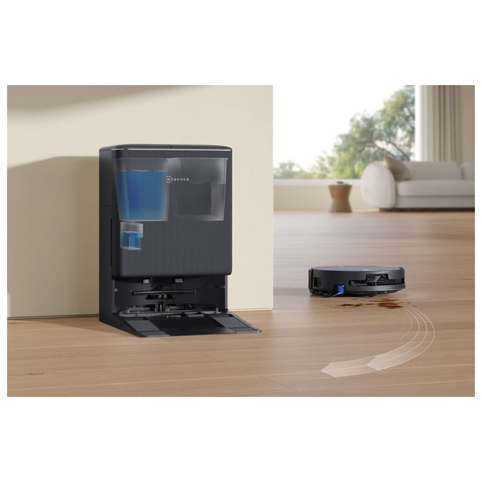 Ecovacs DEEBOT T90 Pro Omni robot aspirapolvere lavapavimenti, 30000 Pa, stazione omni, svuotamento automatico, nero