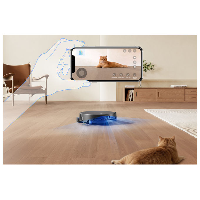 Ecovacs DEEBOT T90 Pro Omni robot aspirapolvere lavapavimenti, 30000 Pa, stazione omni, svuotamento automatico, nero
