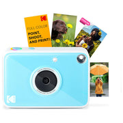Kodak Printomatic+ fotocamera istantanea digitale 10MP, stampa Zink 2x3'', LED RGB, foto adesive senza inchiostro, blu