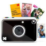 Kodak Printomatic+ fotocamera istantanea digitale, 10 MP, stampa Zink 2x3'', LED RGB, foto adesive senza inchiostro, nera