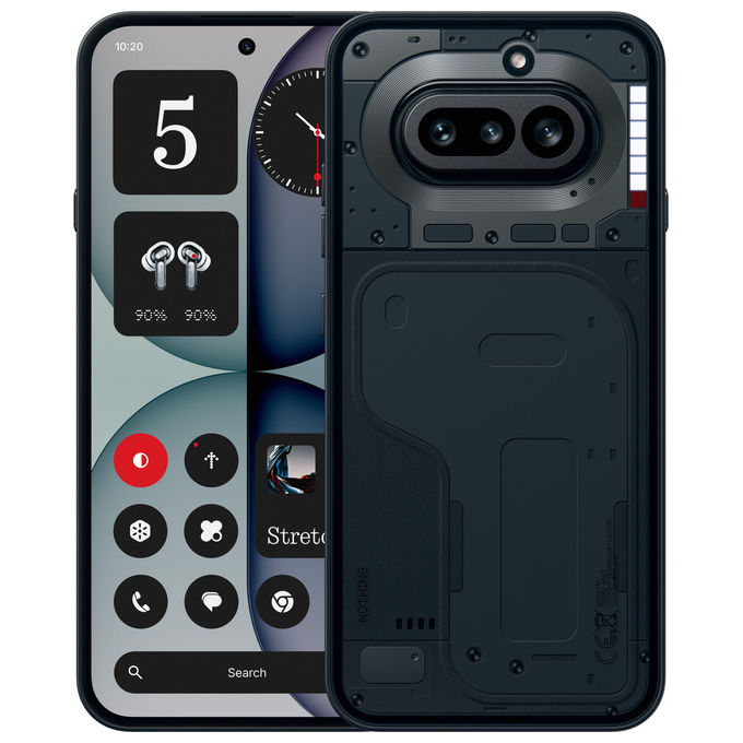 Nothing Phone (4a), smartphone 5G, 6.78'' AMOLED 120Hz, Snapdragon 7s Gen 4, 8GB RAM, 128GB, tripla fotocamera 50MP OIS, 5080mAh, nero