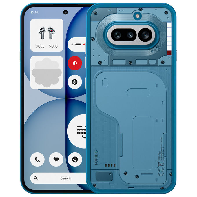 Nothing Phone 4a, smartphone 5G, Snapdragon 7s Gen 4, 12 GB RAM, 256 GB, display AMOLED 6.78'', tripla fotocamera 50 MP, blu