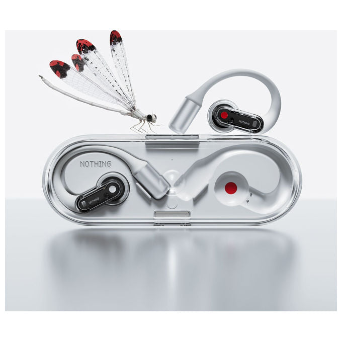 Nothing Ear open, auricolari open-ear wireless, bluetooth 5.3, cancellazione rumore, IP54, 30h autonomia, bianco
