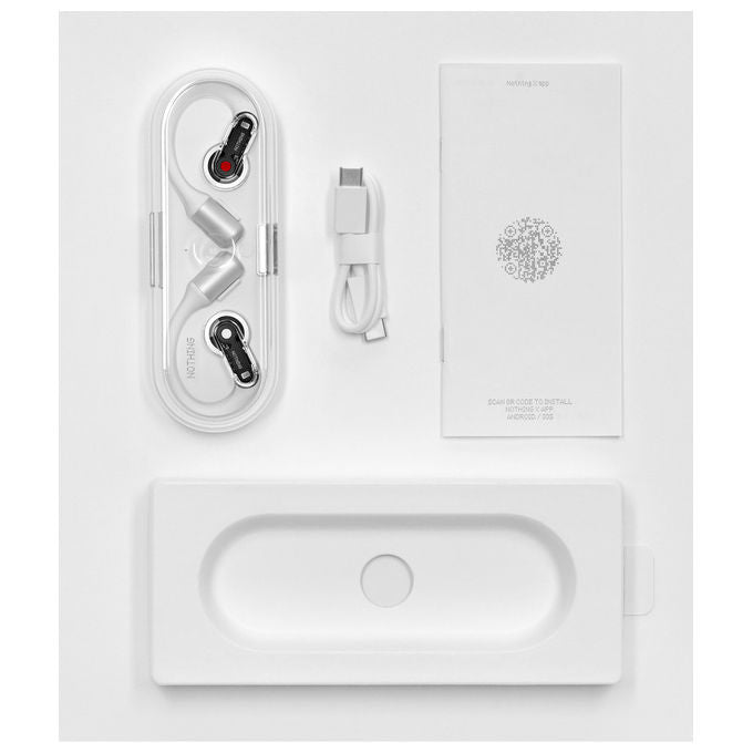 Nothing Ear open, auricolari open-ear wireless, bluetooth 5.3, cancellazione rumore, IP54, 30h autonomia, bianco