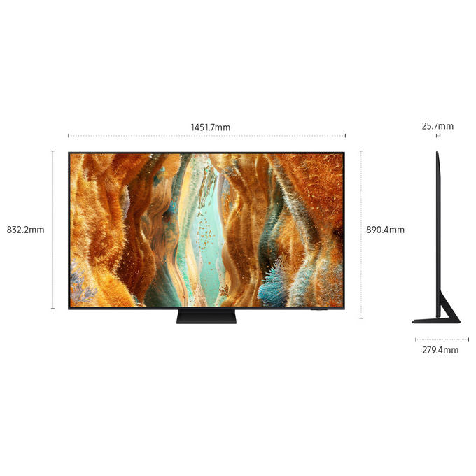 Samsung smart tv Neo QLED 65 pollici, QE65QN70FAUXZT, 4K Mini LED, processore NQ4 AI Gen2, Motion Xcelerator 144Hz, Neo Quantum HDR, AirSlim, 2025
