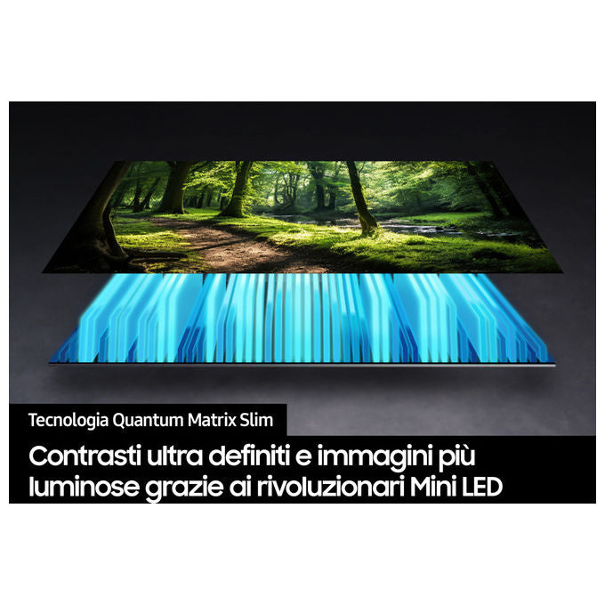 Samsung smart tv Neo QLED 65 pollici, QE65QN70FAUXZT, 4K Mini LED, processore NQ4 AI Gen2, Motion Xcelerator 144Hz, Neo Quantum HDR, AirSlim, 2025