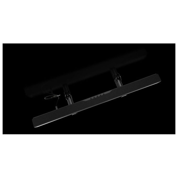 Meliconi supporto soundbar a parete, universale, portata 10 kg, muro e cartongesso, protezione antivibrazione EVA, tasselli Fischer inclusi, nero