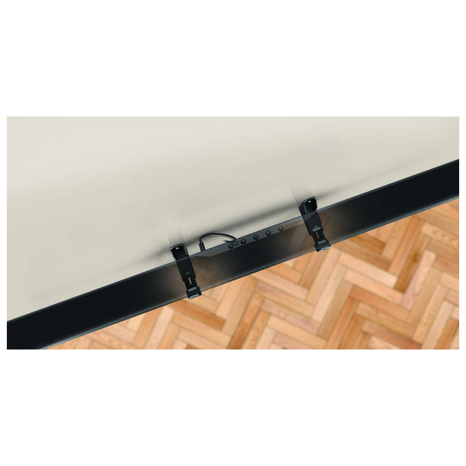 Meliconi supporto soundbar a parete, universale, portata 10 kg, muro e cartongesso, protezione antivibrazione EVA, tasselli Fischer inclusi, nero
