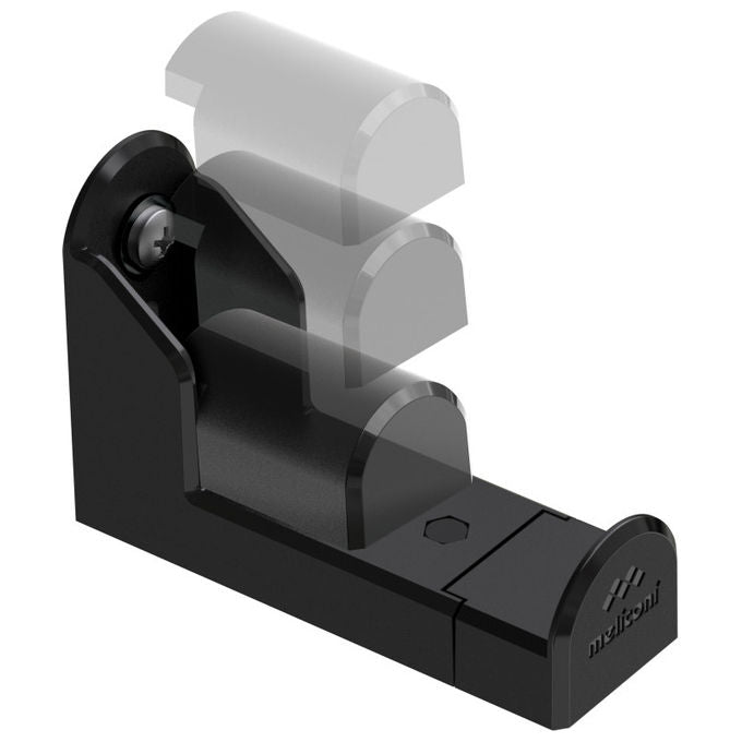 Meliconi supporto soundbar a parete, universale, portata 10 kg, muro e cartongesso, protezione antivibrazione EVA, tasselli Fischer inclusi, nero