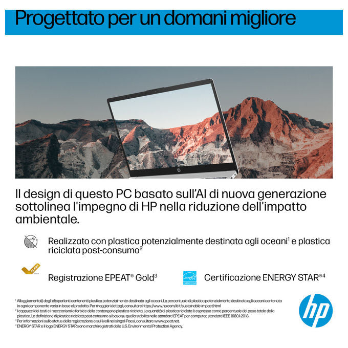 HP D46YCEA OmniBook 3 Laptop Next Gen AI 15-fn0015nl Computer portatile 15,6 pollici Full HD 24 GB RAM 1 TB SSD Windows 11 Home colore Argento