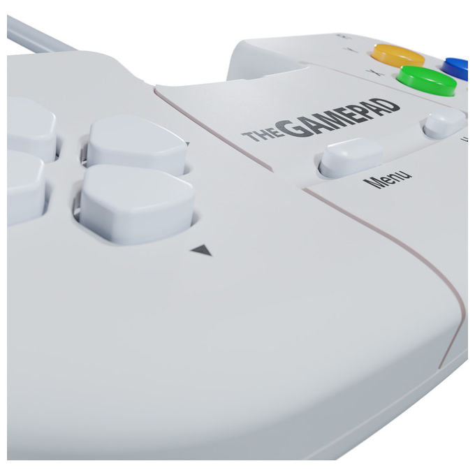 Retro Games the gamepad, controller USB 2.0, Bianco, compatibile PC, Mac, ZX Spectrum, THEC64 Mini, THEA500 Mini, cavo 1,8 m
