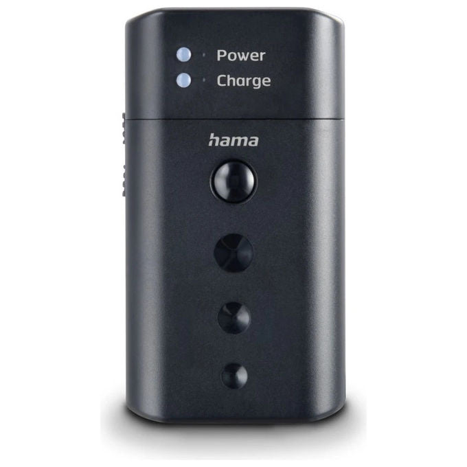 Hama caricabatterie universale USB, compatibile AA AAA, litio NiMH, 5V 3A, indicatore LED, nero, 00081390