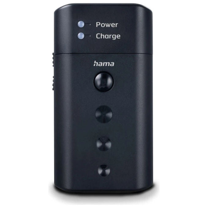 Hama caricabatterie universale USB, compatibile AA AAA, litio NiMH, 5V 3A, indicatore LED, nero, 00081390