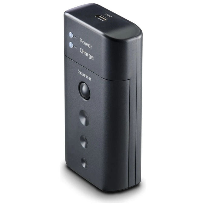Hama caricabatterie universale USB, compatibile AA AAA, litio NiMH, 5V 3A, indicatore LED, nero, 00081390