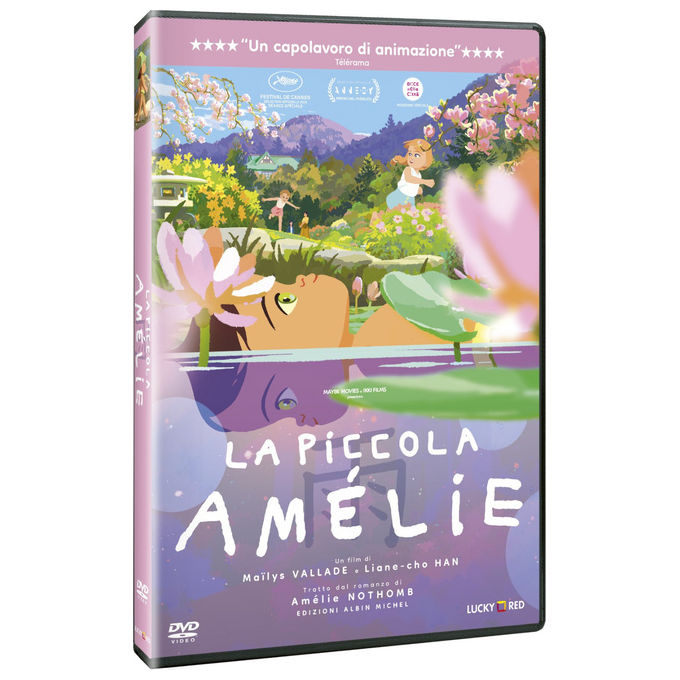 La piccola Amélie, dvd, film d'animazione, Lucky Red, tratto dal romanzo di Amélie Nothomb, area 2, audio italiano