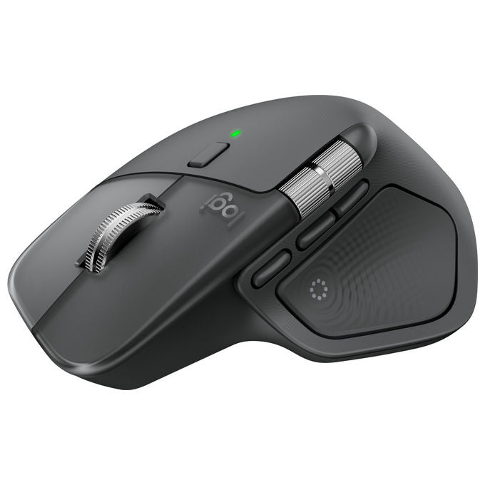 Logitech MX Master 4, mouse wireless ergonomico, 8000 DPI, Bluetooth 5.1, clic silenziosi, ricaricabile USB-C, grafite