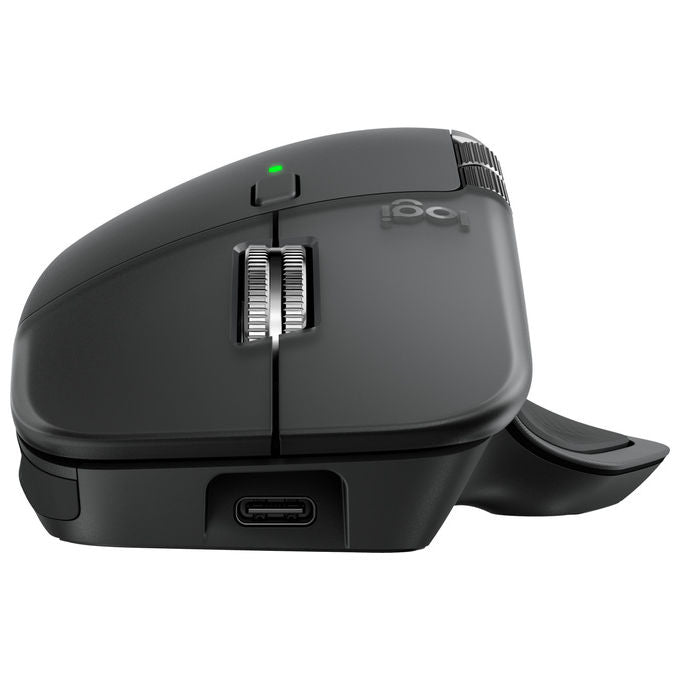 Logitech MX Master 4, mouse wireless ergonomico, 8000 DPI, Bluetooth 5.1, clic silenziosi, ricaricabile USB-C, grafite