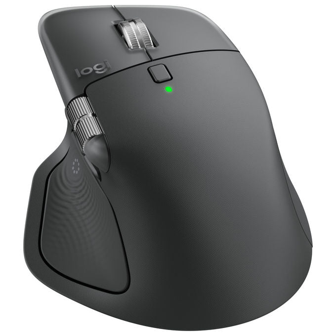Logitech MX Master 4, mouse wireless ergonomico, 8000 DPI, Bluetooth 5.1, clic silenziosi, ricaricabile USB-C, grafite
