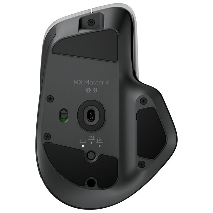 Logitech MX Master 4, mouse wireless ergonomico, 8000 DPI, Bluetooth 5.1, clic silenziosi, ricaricabile USB-C, grafite