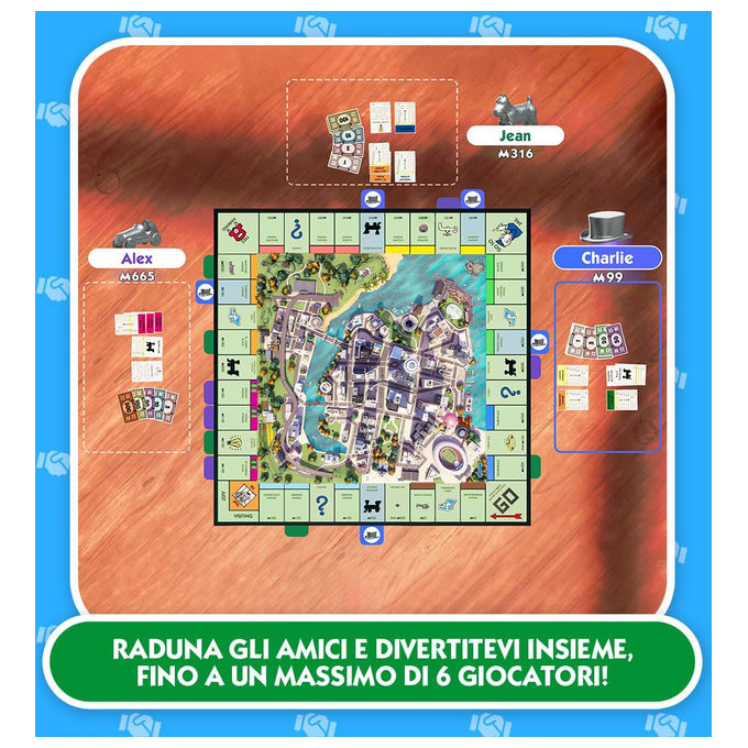Ubisoft Monopoly 2024, videogioco Nintendo Switch, codice di attivazione, party game, citta' 3D, fino a 6 giocatori