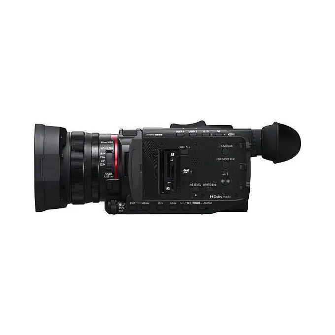 Panasonic HC-X1600 videocamera professionale 4K 60p, zoom ottico 24x, stabilizzazione ibrida 5 assi, 10 bit, ingressi XLR, Wi-Fi