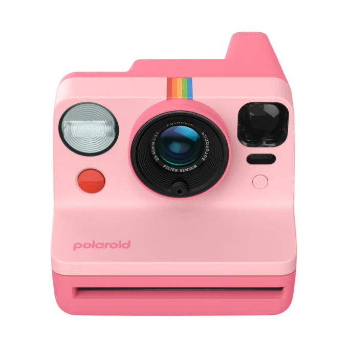 Polaroid Now Gen 3, fotocamera istantanea rosa, messa a fuoco automatica, batteria ricaricabile USB-C, compatibile pellicole i-Type e 600