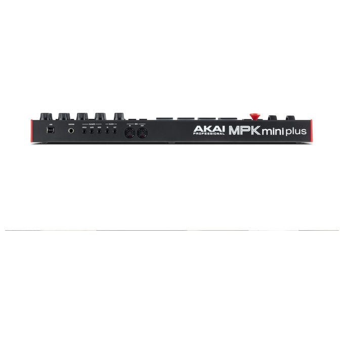 Akai MPK Mini Plus, tastiera controller MIDI 37 tasti, 8 pad RGB, encoder rotativi, sequencer, display OLED, USB, nero