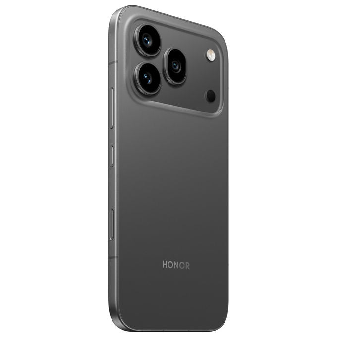 Honor 600 Pro smartphone 5G, 6.57'' AMOLED 120Hz, Snapdragon 8 Elite, 12 GB RAM, 512 GB, tripla fotocamera 200 MP, 6400 mAh, nero