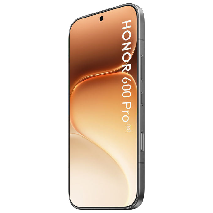 Honor 600 Pro smartphone 5G, 6.57'' AMOLED 120Hz, Snapdragon 8 Elite, 12 GB RAM, 512 GB, tripla fotocamera 200 MP, 6400 mAh, nero