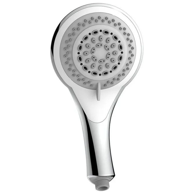 Idrobric doccino cromato serie Menelao, 5 getti, anticalcare, ABS, attacco 1-2'', risparmio acqua, diametro 14 cm